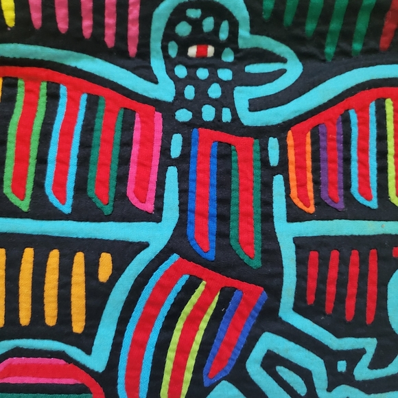 Vintage Kuna Mola Embroidered Clutch Handbag - Picture 3 of 8